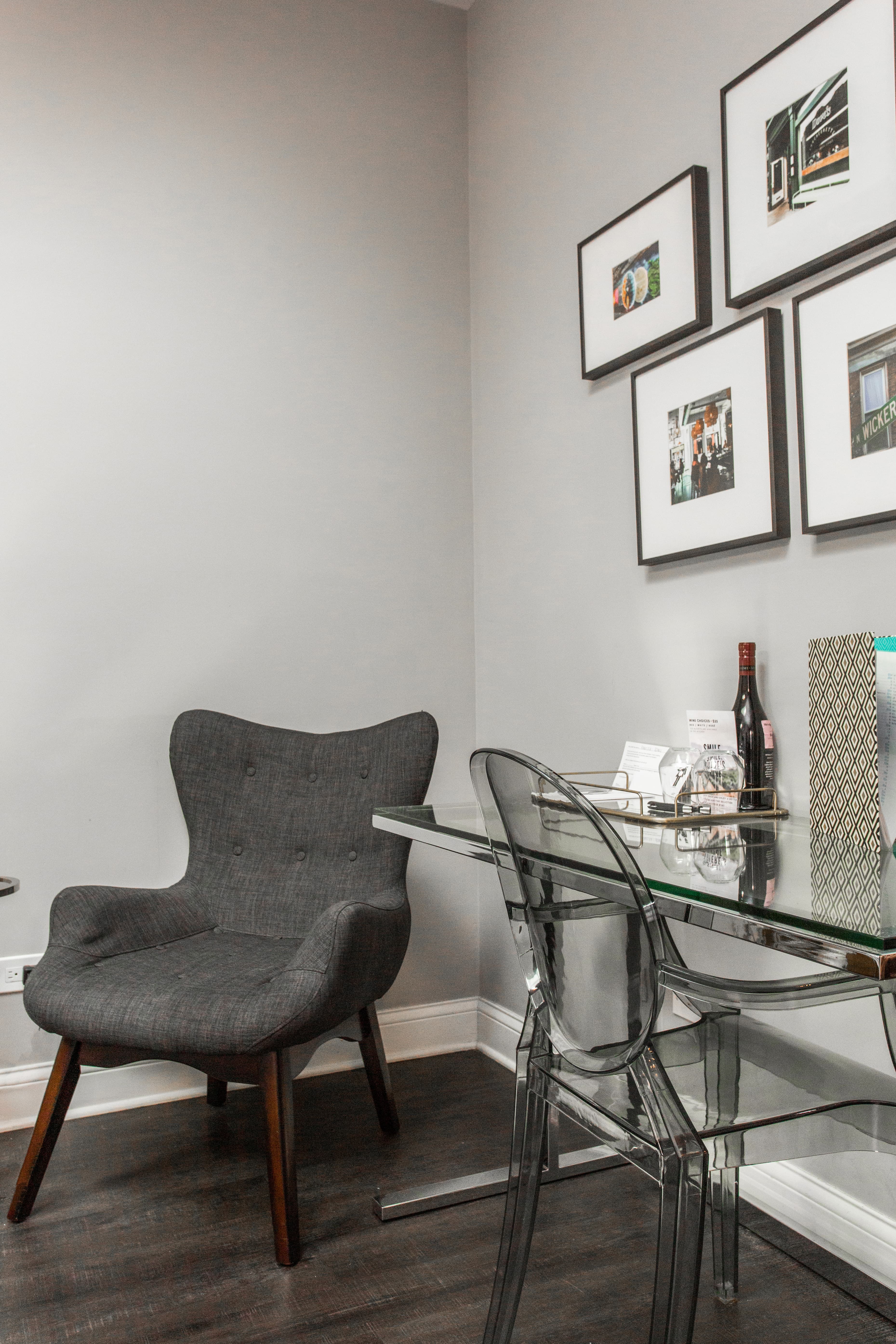 Comfortable chair and desk