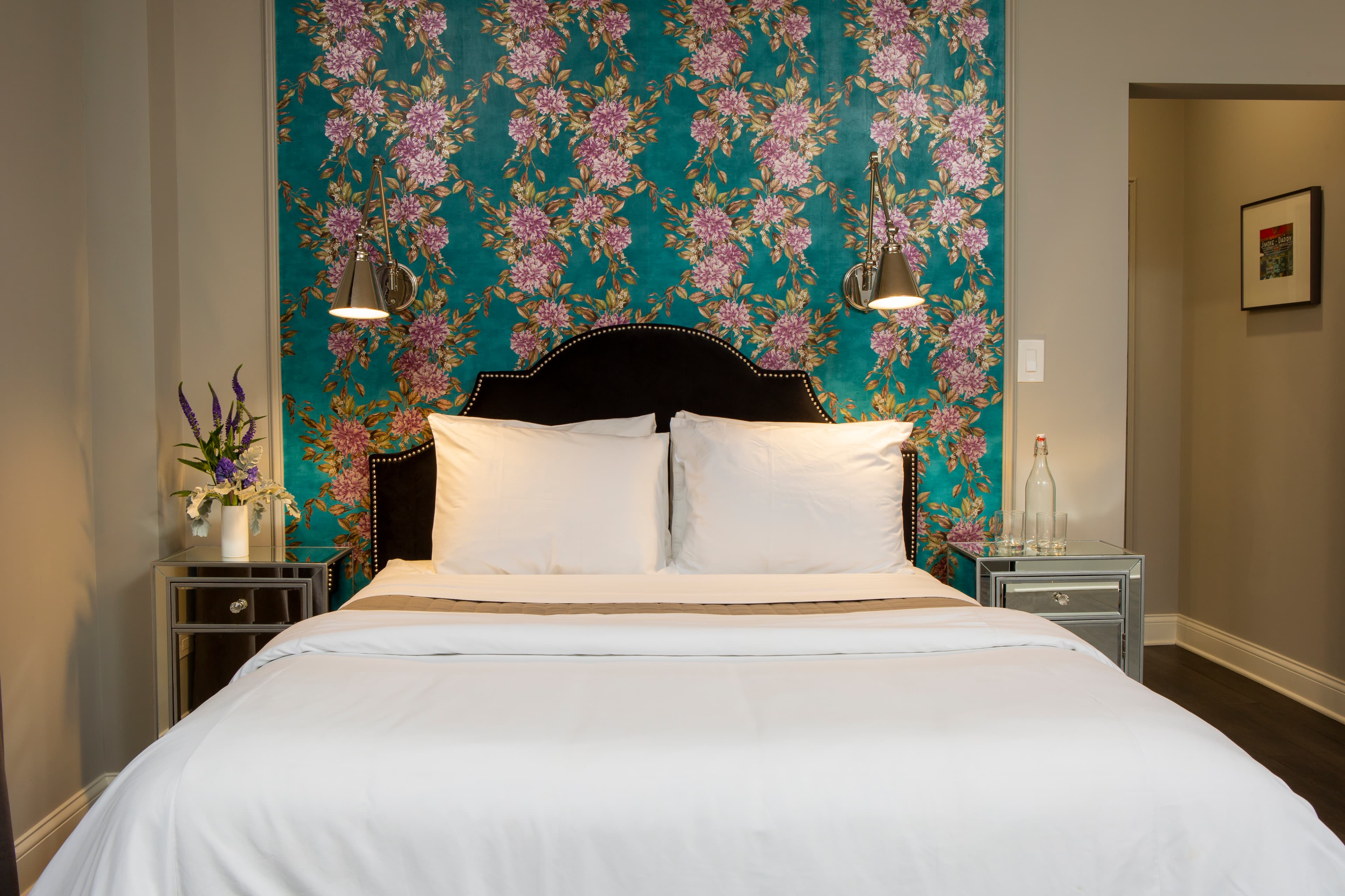 Another angle of the Paulina bed, showing the warm, comfy duvet.