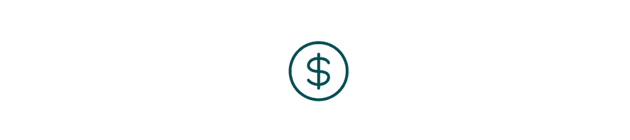 Dollar sign icon in a circular design.